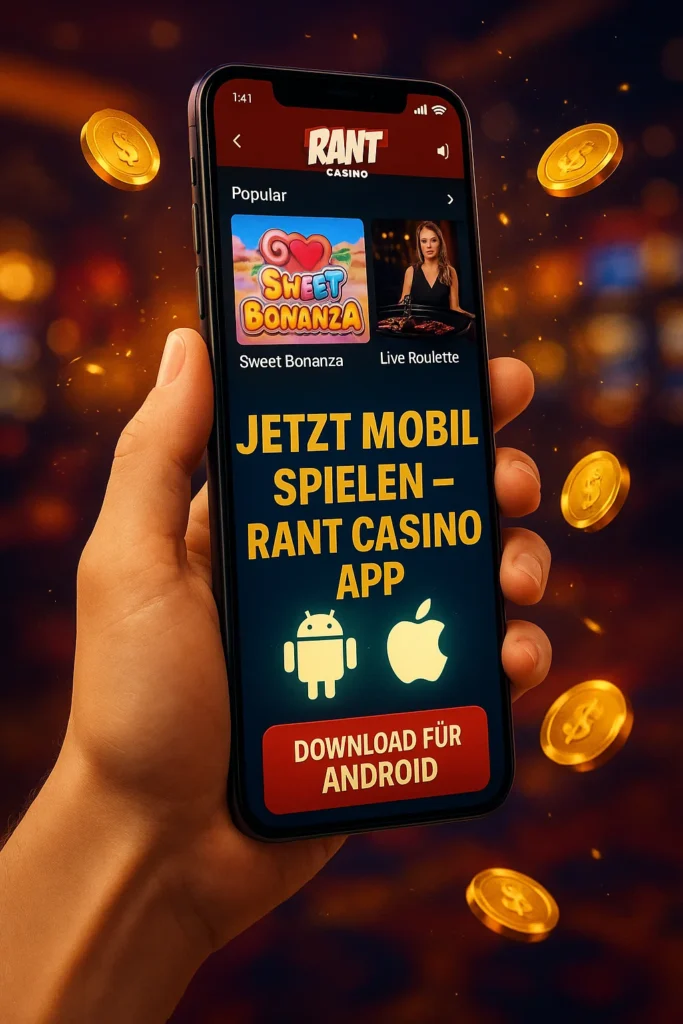 Rant Casino Android iOS App Mobile