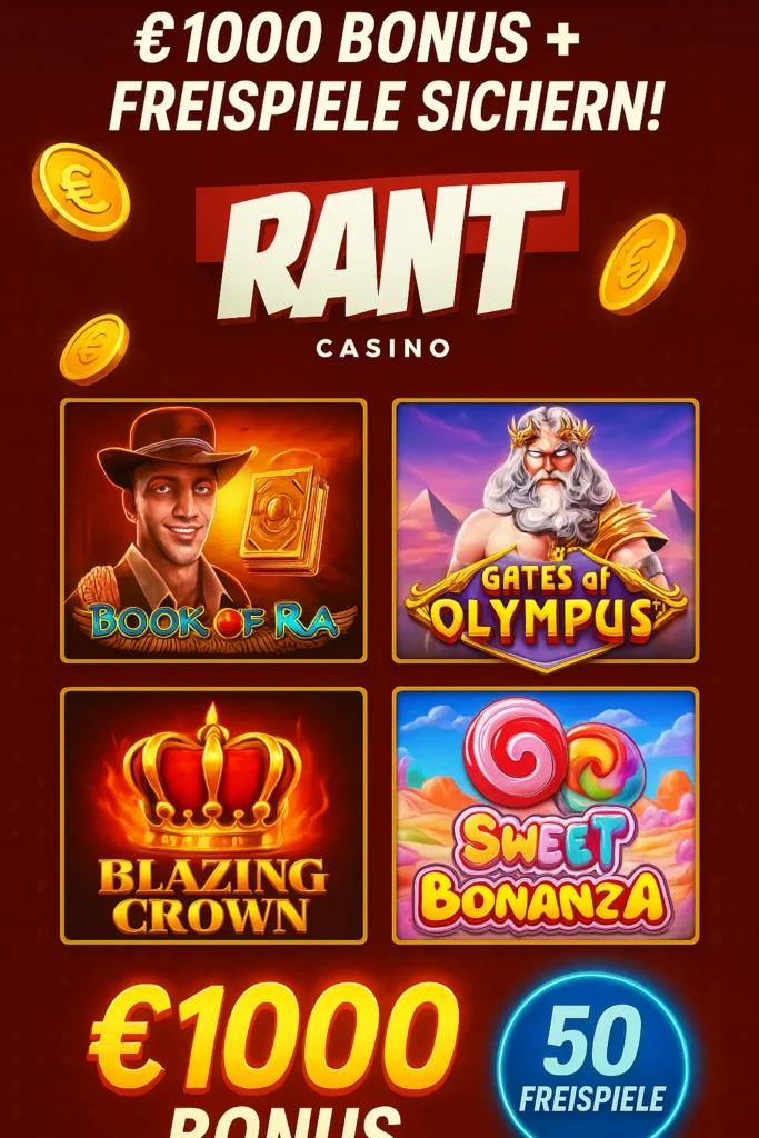 Rant Casino Deutschland €1000 Bonus Mobile