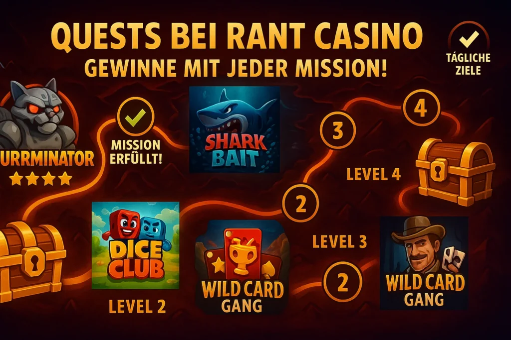 Rant Casino Quests und Missionsspiel Bonus Desktop